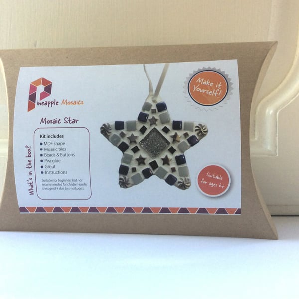 DIY Mosaic Christmas Decoration, Mosaic Craft Kit, Kids Crafts, Christmas Crafts