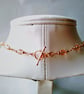 Rosegold Cowrie Shell & Rose Pink Crystal Chain Necklace 16 Inch - Image 4