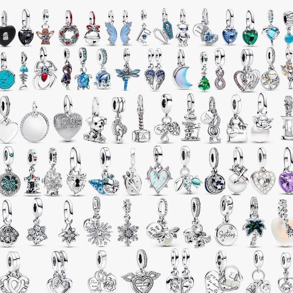 925 Sterling Silver charms mix compatible with European bracelets