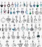 925 Sterling Silver charms mix compatible with European bracelets