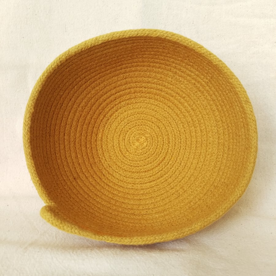 Brook Bowl - a mustard cotton rope bowl 