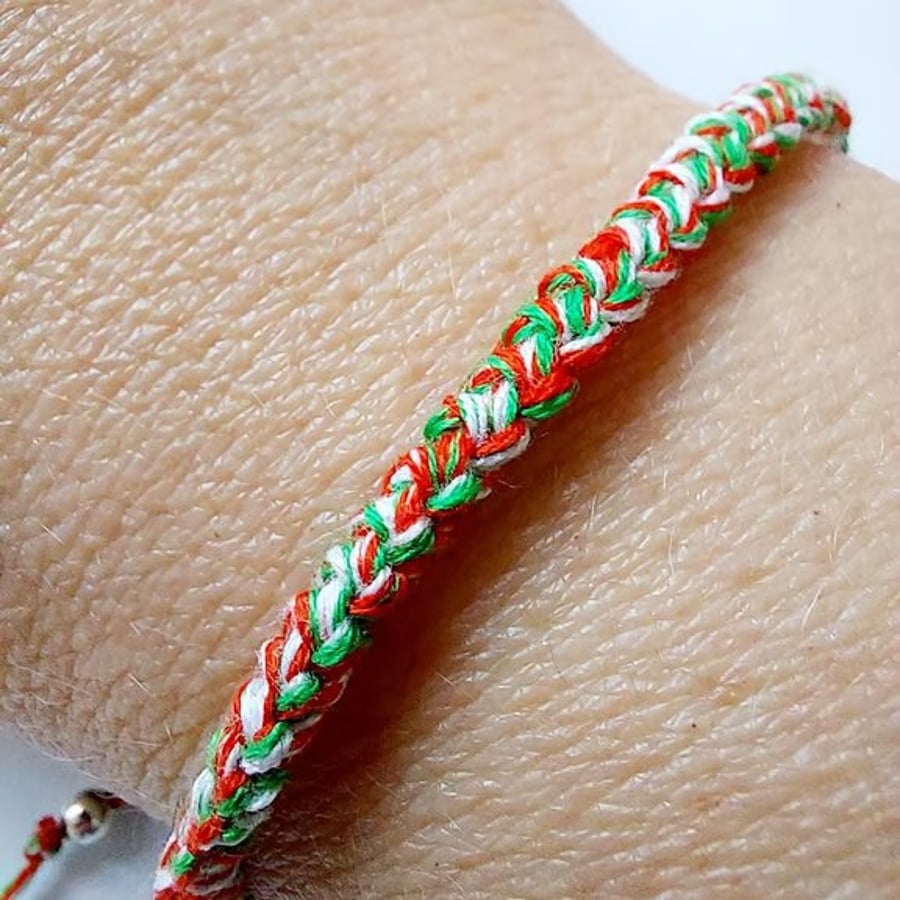 Cord Bracelet - Welsh Colours