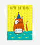 Birthday cat greetings card - Image 2