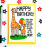 Cute Giraffe Birthday Card From a Child to Mum Dad Sibling Uncle Aunt - Image 1