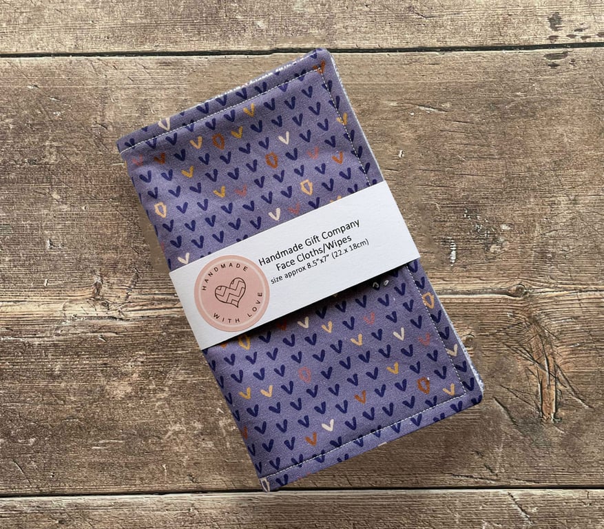 Handmade 2 Pk Face Wipes, Face Cloths, Face Flannels, Eco-Friendly Wipes-FCW39