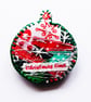 Christmas bauble brooch pin, Christmas time - Image 2