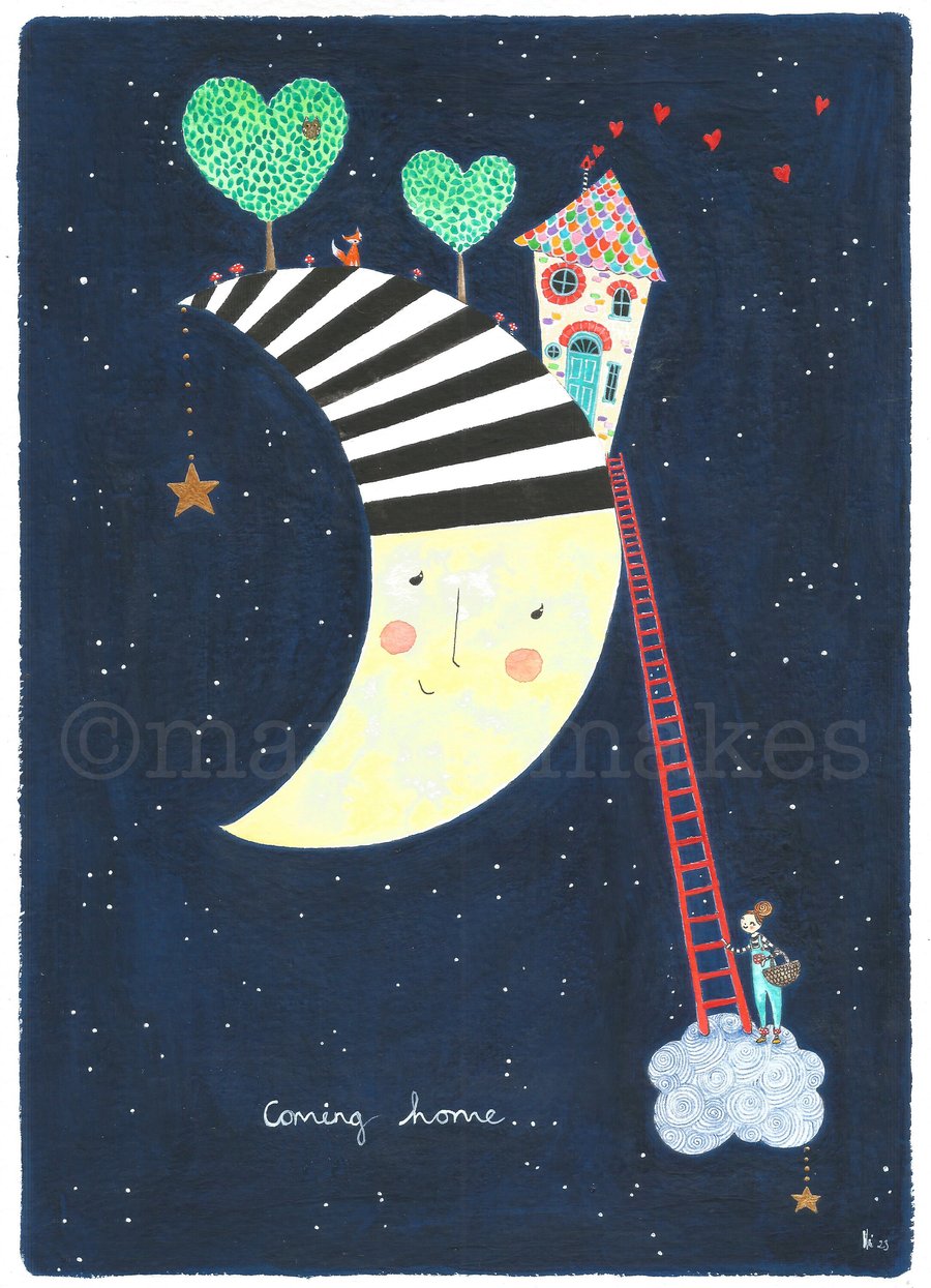 Coming Home- A5 Giclee print