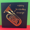 Personalised Tuba Birthday Card