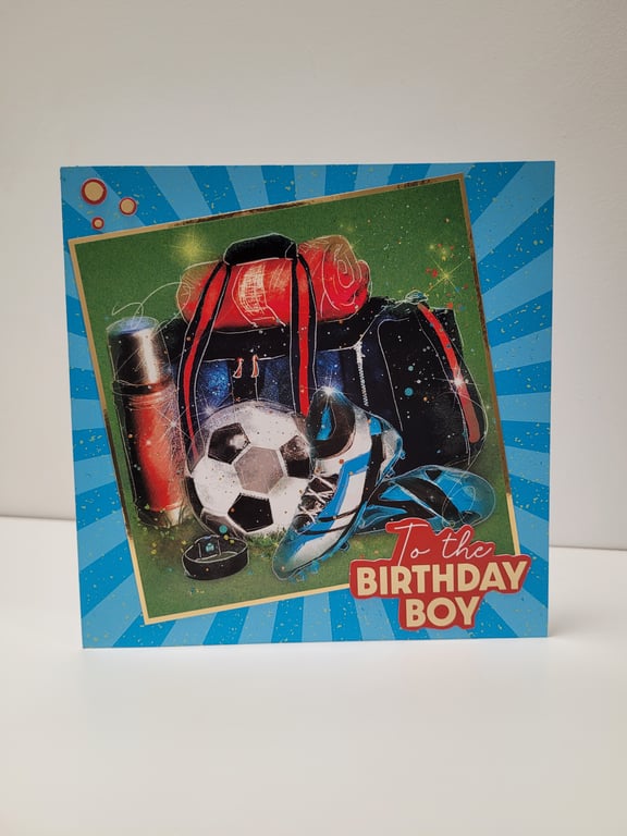 Football Birthday Card for Boys - To The Birthday Boy Sporty Children Kids Teens