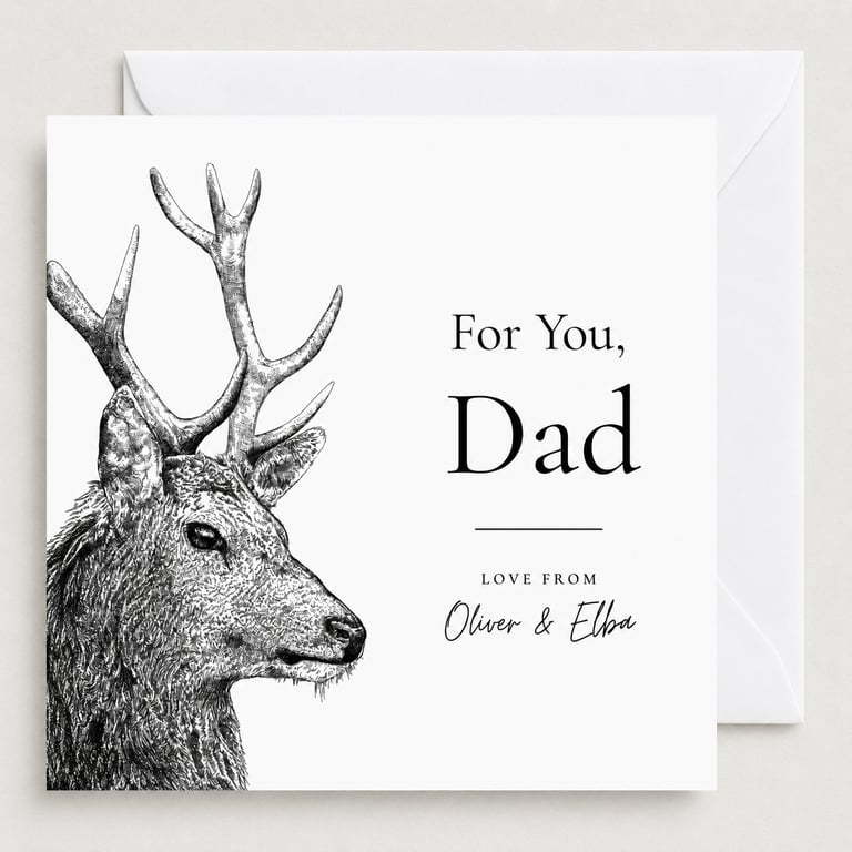 Personalised Stag Father's Day Card