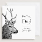 Personalised Stag Father's Day Card