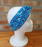 Hair Band blue cotton jersey twist front turban style women's head band  - Image 3