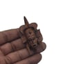 African Senufo mask fridgemagnet, 3d printed tribal art, hand pained wood effect - Image 5