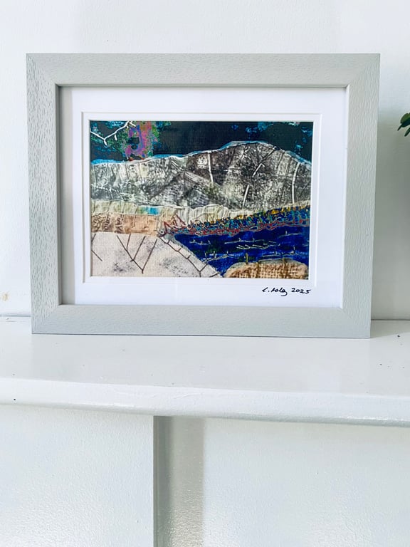 Night vision, original art print abstract landscape 