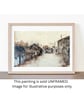 Maker Heights  Artillery Sheds Mixed Media Painting on Yupo paper Mounted - Image 6