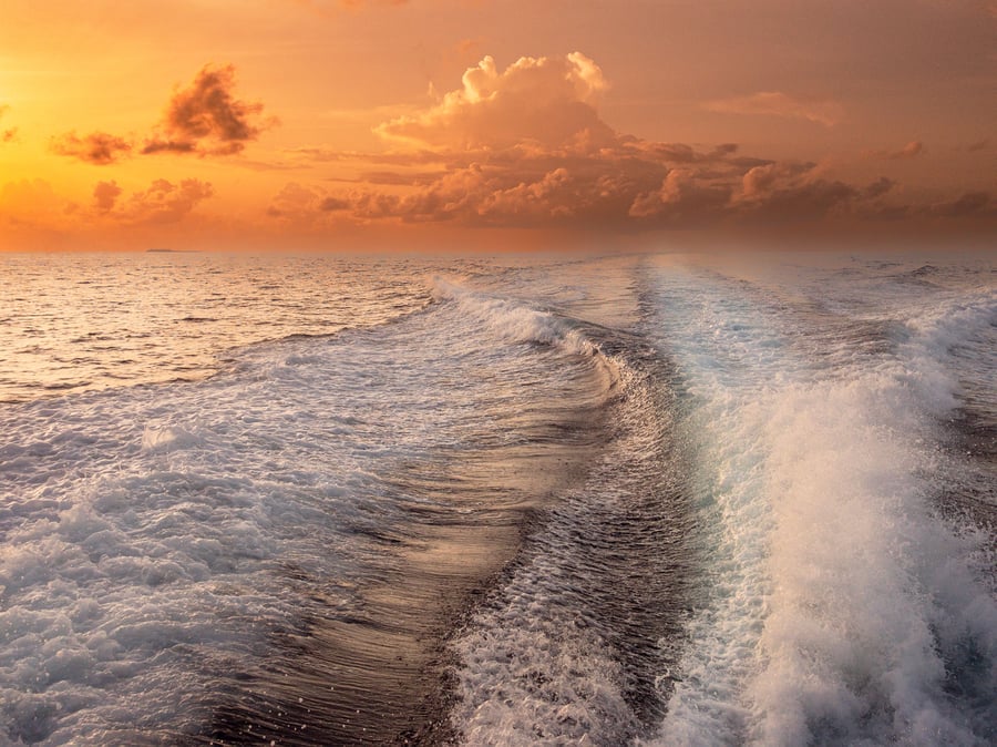 Wall art print of leaving Reethi Rah in the Maldives for Male airport.