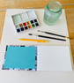 A6 Mixed Media Sketchbook with Unique, Hand-printed Covers and Coptic Binding. - Image 3