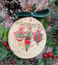 Christmas Baubles hand-painted log slice Christmas decoration - Image 3