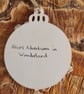 Alice in Wonderland Ornament: Upcycled Book Page & Origami Roses - Image 6
