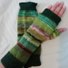 Hand knitted fingerless gloves - MULTICOLOURED