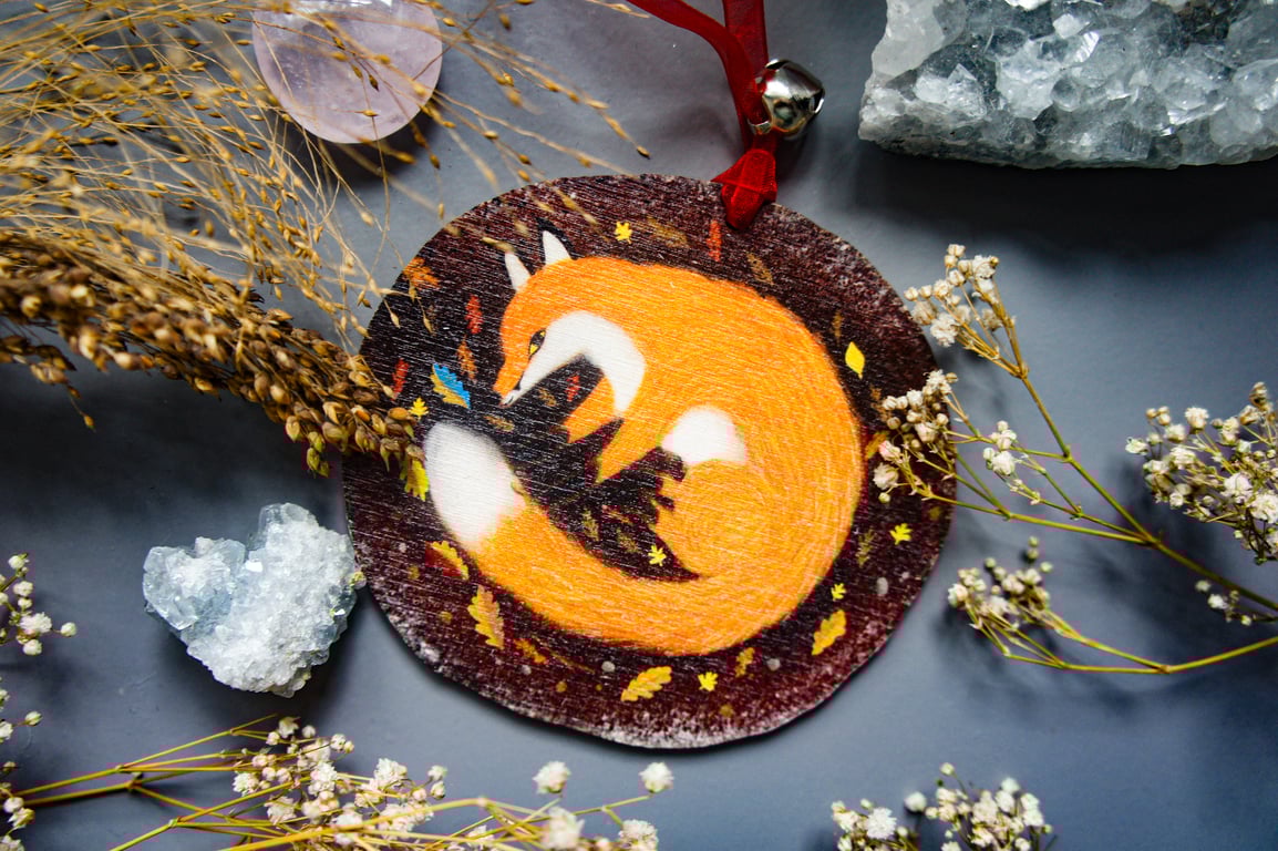 Nestled Fox Tree Decoration