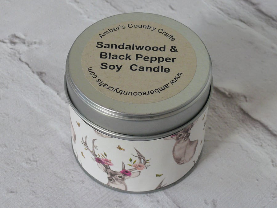 Sandalwood and Black Pepper Candle
