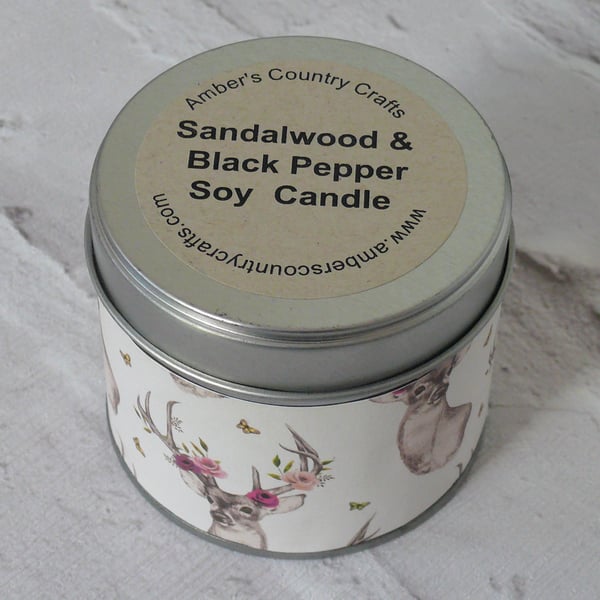 Sandalwood and Black Pepper Candle