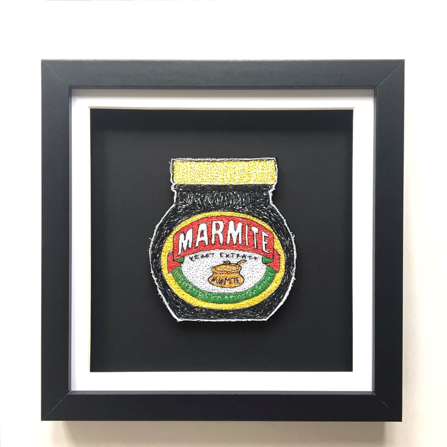 Stitched Marmite artwork