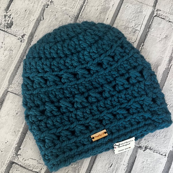 Chunky Teal Beanie