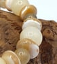 Shroom Core v3. Jade and Shell Rondelles Stone Bracelet by BDS.