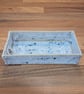 Desk tray for small items - white with blue and brown spot pattern - Image 3
