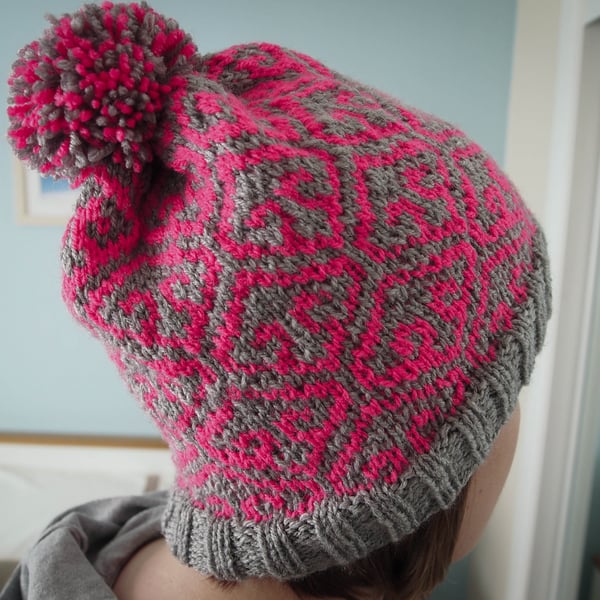 Fleur de Lis Hat Knitting pattern - DIGITAL PATTERN ONLY