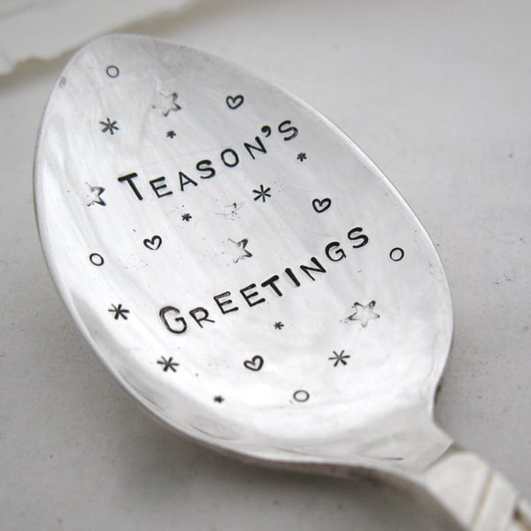 Teasons Greetings Xmas Teaspoon, slight second