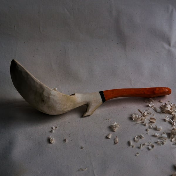 A Sycamore wood Cooking Ladle