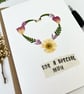 Handmade Mother's Day, Birthday Card, Real Pressed Flower Heart - Image 3