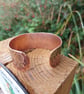 Simple hammered texture pure copper cuff bangle  - Image 7