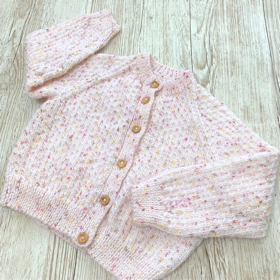 Hand knitted Girl's cardigan to fit age 2 - 3 years 