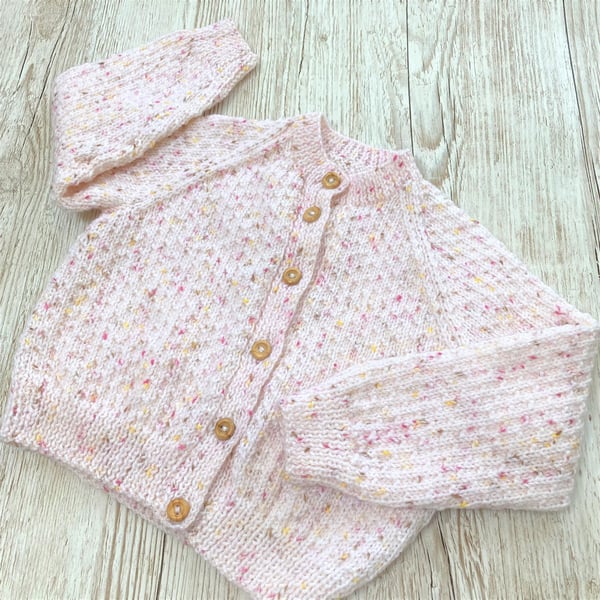 Hand knitted Girl's cardigan to fit age 2 - 3 years 