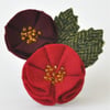 Red Rose Brooch