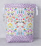 Project bag, drawstring bag, gnomes, mushrooms, bunnies  - Image 2