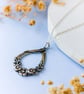 Teardrop Flower Pendant, Recycled Silver Necklace, Nature Inspired - Image 4