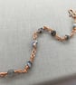 Dainty Delicate Dendrite Agate Copper Infinity Link Bracelet - Image 4