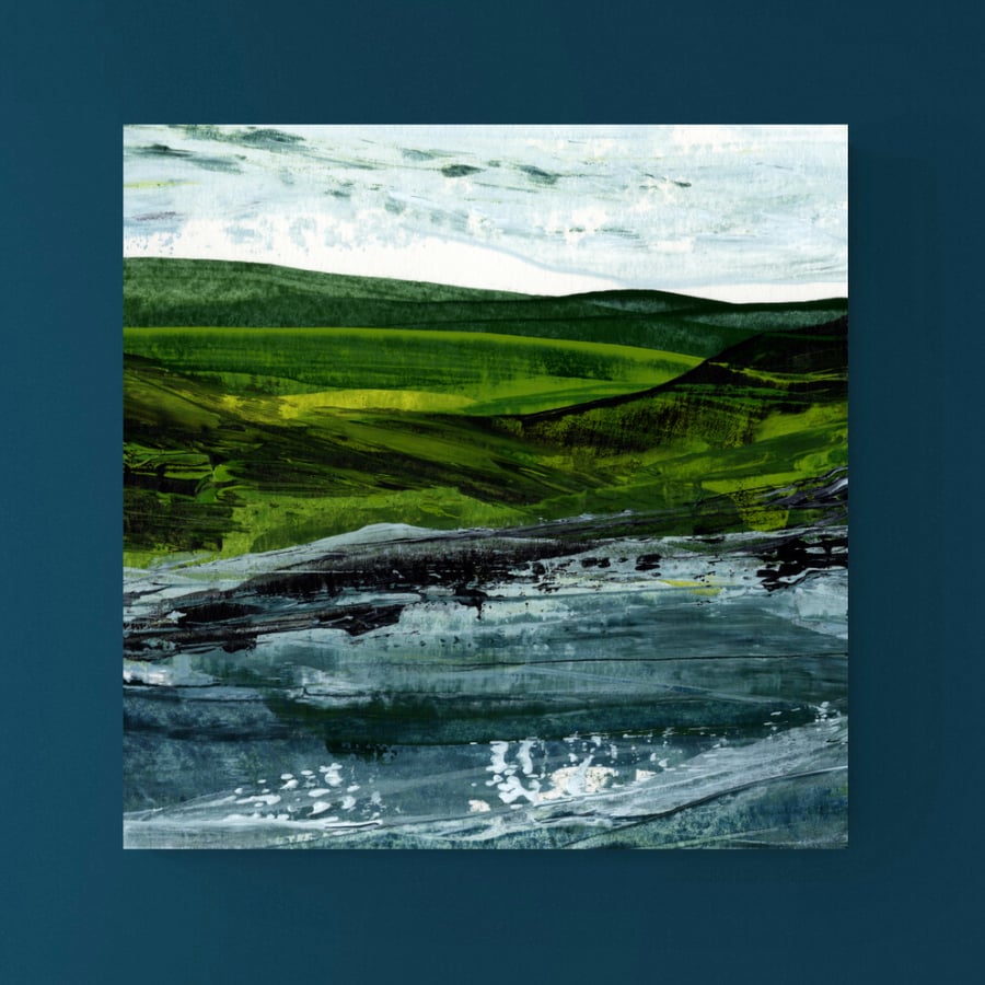 ‘Where the Sea Meets the Land’ 12 x 12” Seascape Print