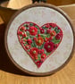 Embroidered Heart with flowers. - Image 3