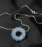 Opal Blue Beaded Wheel Pendant - Image 5
