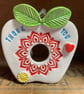Gift for teacher ceramic Thank You apple decoration