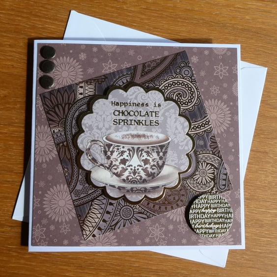 Chocolate Sprinkles Birthday Card