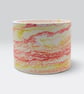 Large Plant Pot - Sunrise Marbled Red Orange and Yellow Pot Holder  - Image 5
