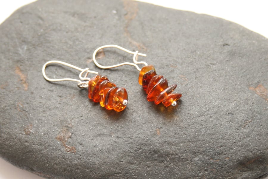 Baltic amber earrings.