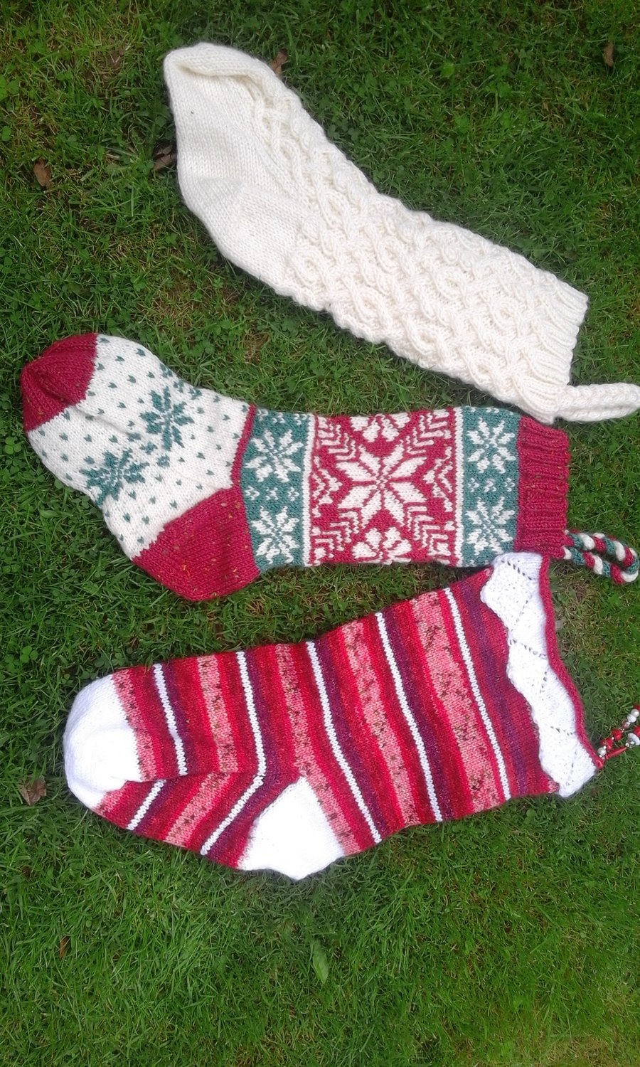 Knitting pattern for 3 traditional Christmas stockings - digital pattern ckc011
